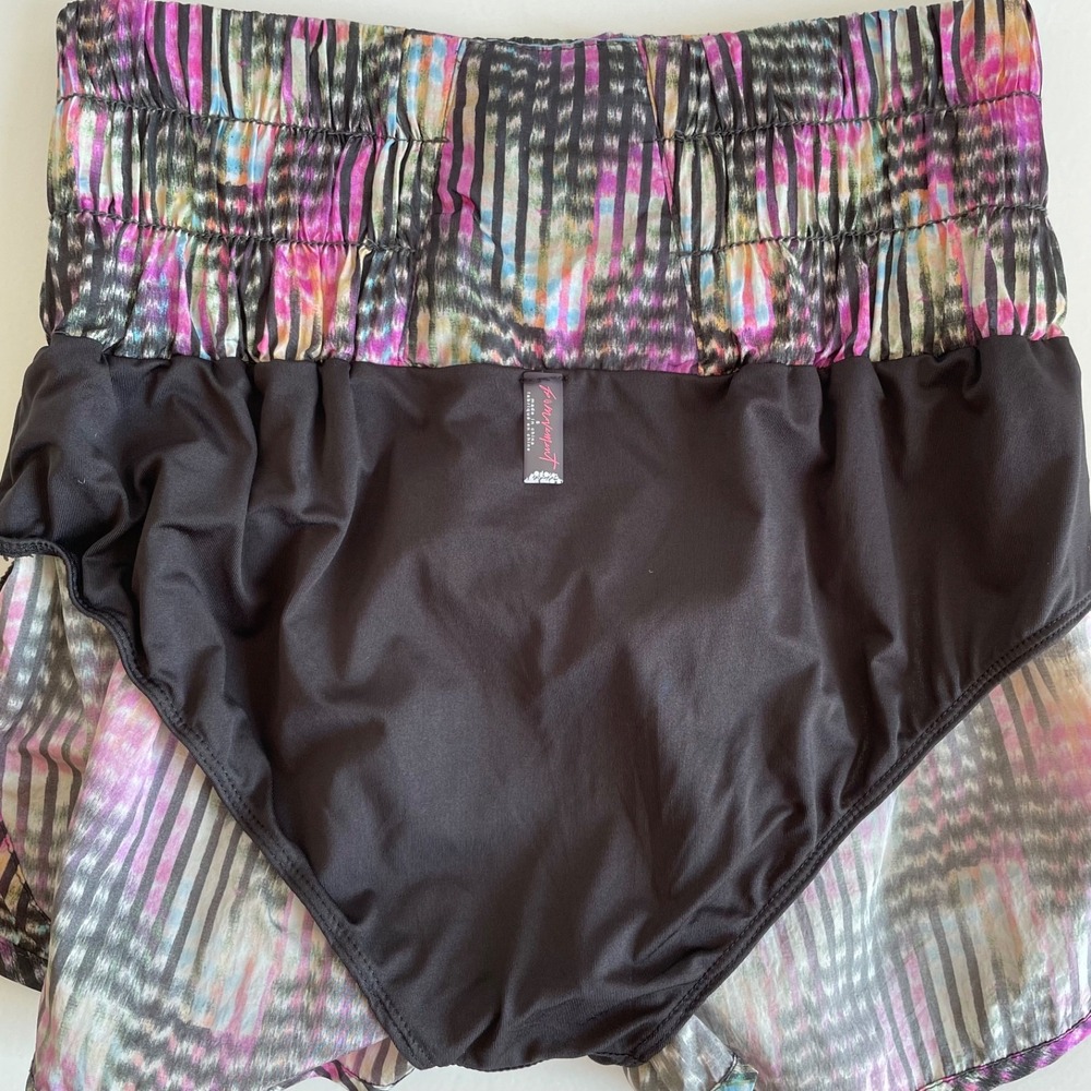 Free People Movement The Way Home Shorts Multi-Color Abstract High Rise Small - Picture 5 of 10
